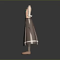 Women Casual Clothing Set With Long Sleeve Top Yellow Vest Brown Skirt And Shoes