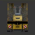 Flatbed Transport Trailer Carrying Multiple Yellow Forklift Industrial Equipment For Heavy Duty Logistics