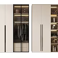 Modern White Wardrobes With Glass Doors Clothing Racks Drawers And Storage Shelves