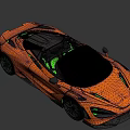 Orange Open Top Convertible Sports Car With Sleek Exterior And Black Alloy Wheels