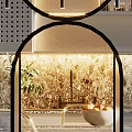 Modern partition glass screen partition 3d model