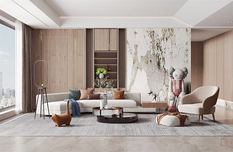 modern living room 3d model