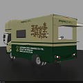 Mobile Coffee Truck With Open Awning Beverage Display And Coffee Equipment