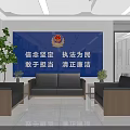 Modern Bright Public Security Service Hall With Neat Workstations And Spacious Comfortable Public Service Environment
