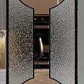 Modern partition glass screen partition 3d model