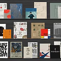 Various Designed Books And Magazines With Creative Covers On Shelf