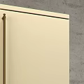 Beige Upright Double Door Refrigerator Freezer For Modern Kitchen Home Use