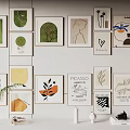 Stylish Modern Wall Decor With Diverse Art Prints And Decorative Accents