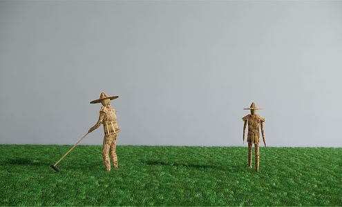 Modern scarecrow farming sketch scarecrow 3d model