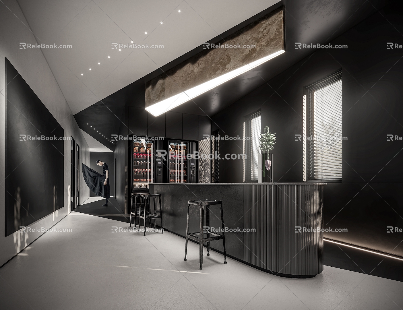 Front Office Water Bar Front Desk Wine Bar Front Office 3d model