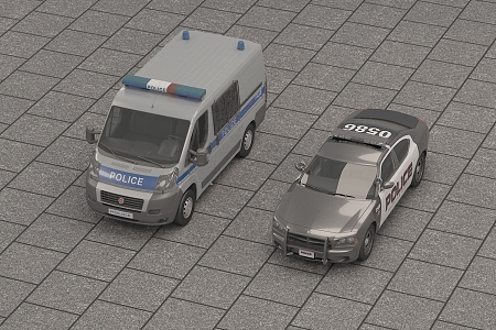 Police car 3d model