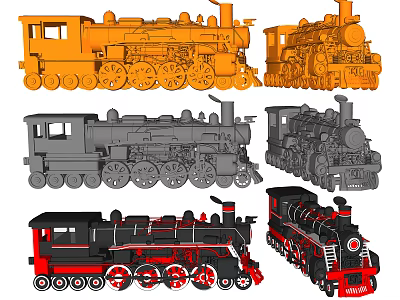 Modern Train Liberation Steam Locomotive 3d model