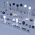 Modern Lighting Fixtures Combination With Various Floor Table And Pendant Lamps In Black White Metallic Designs