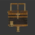 Vintage Wooden Photography Camera With Brass Lens And Top Viewfinder Components