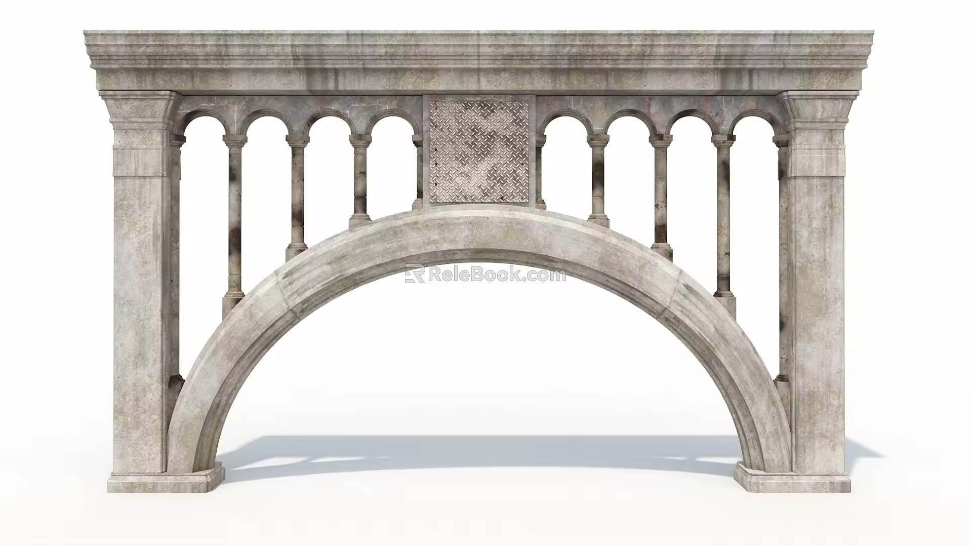 European-style wall, European-style column, European-style door and window building components 3d model