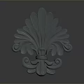 Intricate Fan Shaped Decorative Household Accessory With Curled Patterns And Ornate Design