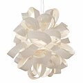 Modern Artistic Ceiling Light With Light Colored Curved Strips For Elegant Home Decor 3d model