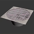 Stainless Steel Industrial Heating Equipment With Circular Grid And Orange Base Ring
