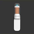 Industrial Warning Light With Blue Top Orange Stripe And Silver Base
