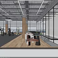 Modern Industrial Gym Spacious Workout Space With Treadmills Weight Machines And Natural Light From Windows