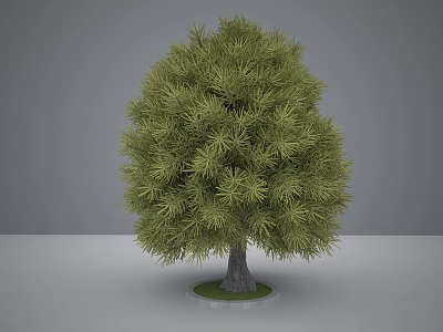 3D Rendered Evergreen Arbor With Dense Green Foliage Rounded Crown And Gray Trunk 3d model