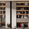 Modern bookcase combination 3d model
