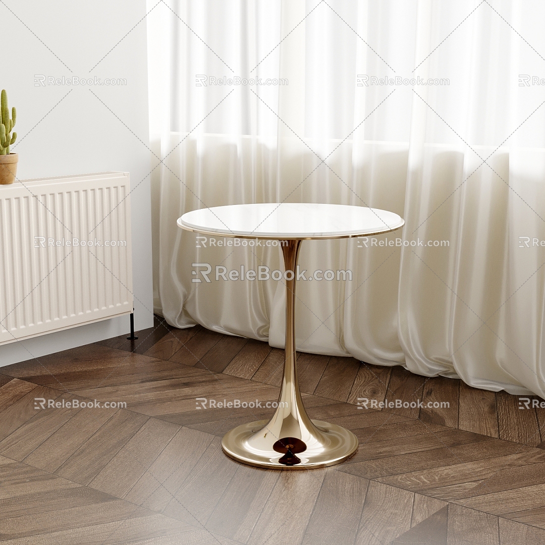 Modern round several sides several corners several tables 3d model