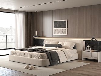 Minotti Double Bedroom Nightstand 3d model