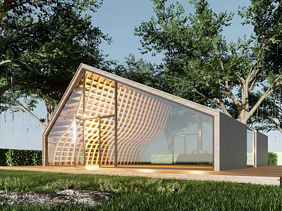 Modern Homestay Building Resort Hotel Villa Cabin Internet Celebrity Building Forest Residence Restaurant Bookstore 3d model