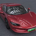 Red Sports Car With Sleek Body Black Wheels And Modern Front Design Features