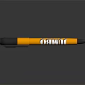 Yellow And Black Pen With White CATWAC Logo On Black Surface With Silver Tip