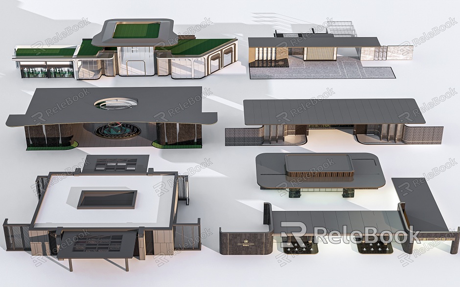 Modern Community Gate Community Entrance Gate model