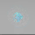 Blue Digital Globe With Interconnected Lines Dots And Network Structure On Dark Background