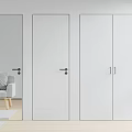 Modern Invisible Door Frameless Invisible Door 3d model