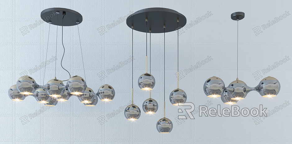 Post-modern chandelier stylish simple metal chandelier combination model