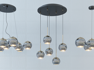 Post-modern chandelier stylish simple metal chandelier combination model