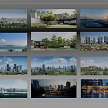 Urban Public Facilities Featuring Modern Parks Green Spaces And City Skyline