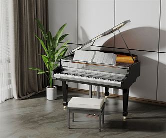 Modern Piano 3d model