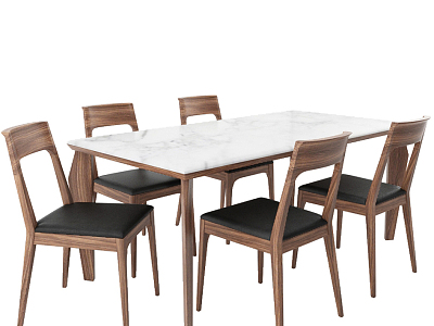 Table and chair combination model