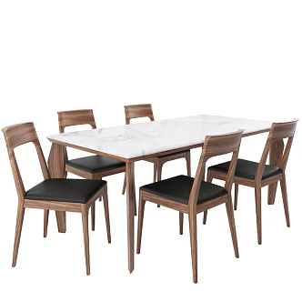 Table and chair combination 3d model