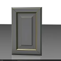 Modern Double Doors With White Sleek Panel And Frame Design For Interior Cabinet 3d model