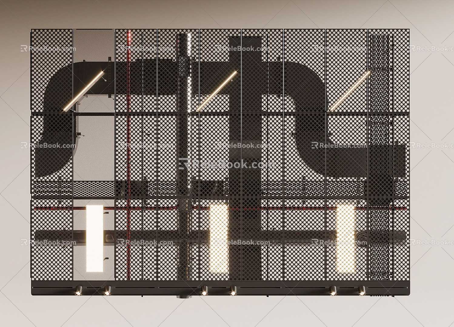 Industrial wind pipe roof model