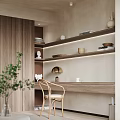 Minimalist Modern Bedroom Interior Design With Beige Walls Bed Pendant Light And Area Rug
