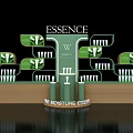 ESSENCE Brand Shopping Mall Store With Daily Moisture Product Green Display Shelves