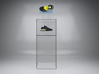 modern shoes acrylic shoes device 3d model