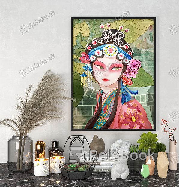 modern figure painting decorative painting model