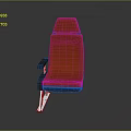 Modern Red Upholstered Chair Design With Black Armrests And Metal Frame