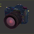 Modern Camera SLR Nikon Camera SLR Camera Card Machine 3d model