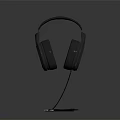 Black Over-ear Headphones With RGB Lighting And Wired Cable For Stylish Audio Experience