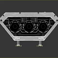Gray Metal Industrial Device With Heat Sink Ports And Modern Mechanical Design